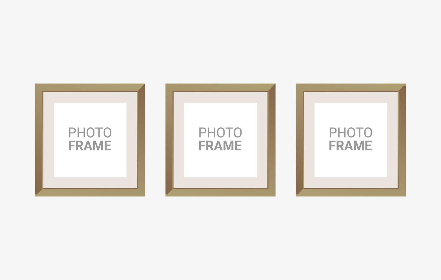 Vector photo frame design template