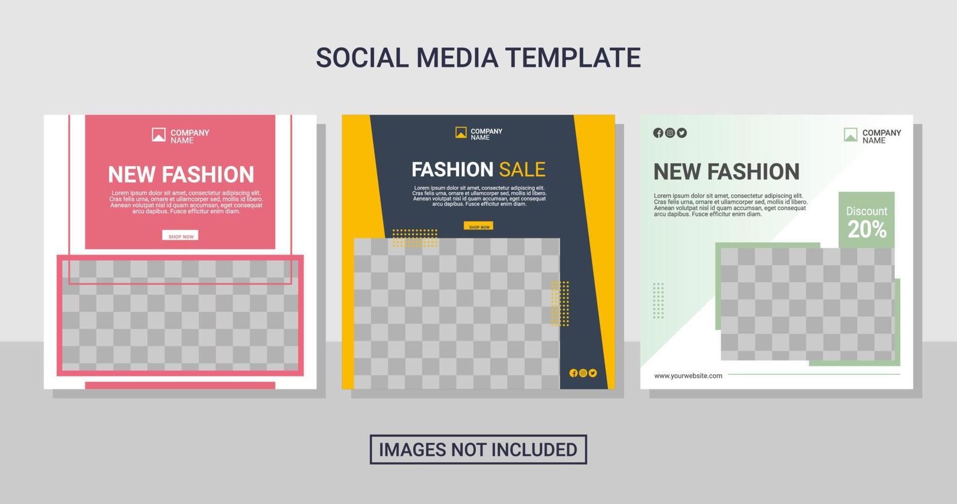 social media post template vector