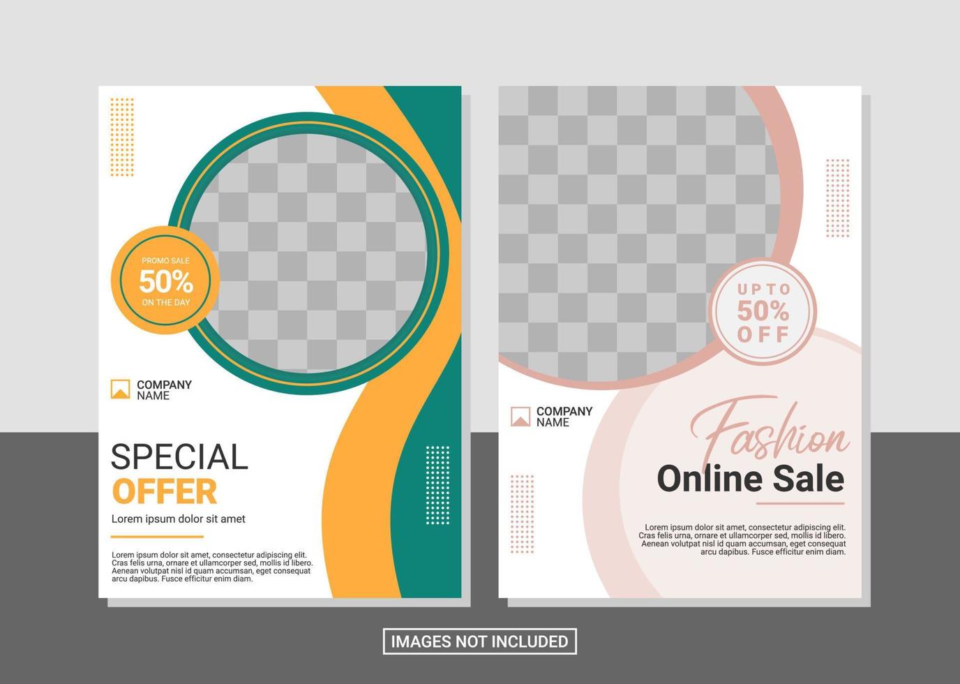 Flyer collection template vector