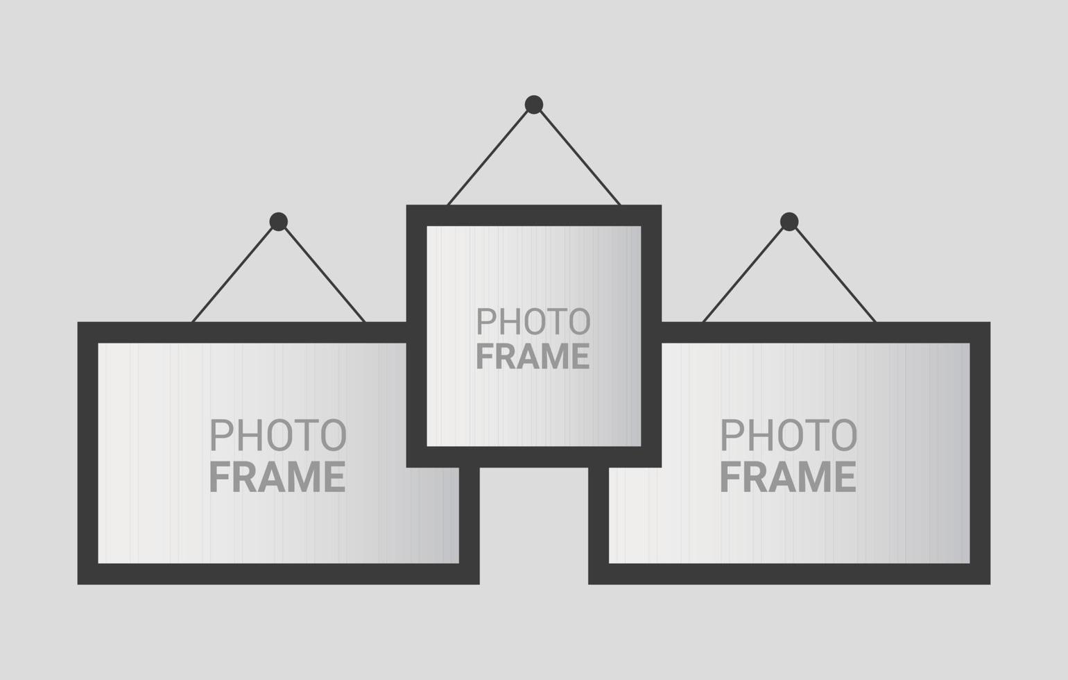 Vector photo frame design template