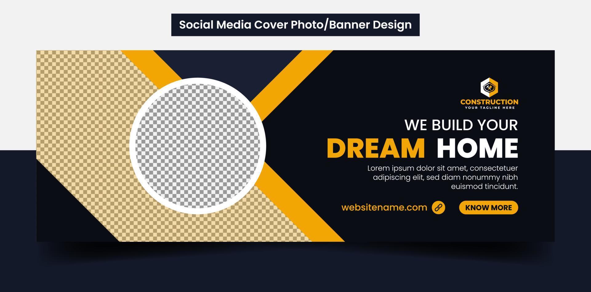 Real Estate business social media banner template vector