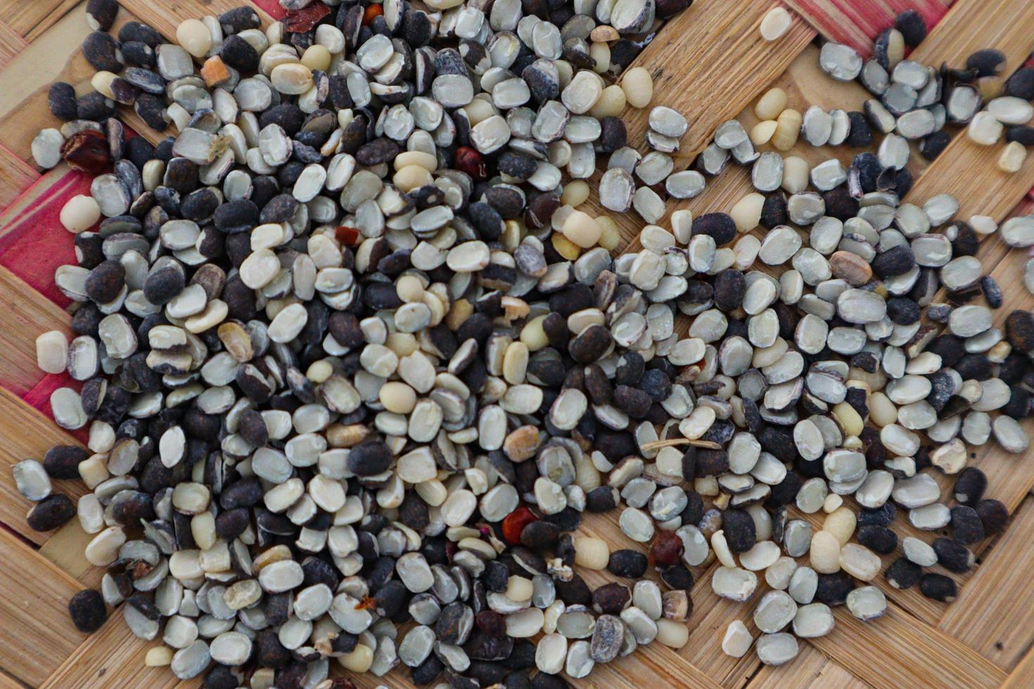 Indian black white Beans mung dal closeup. photo