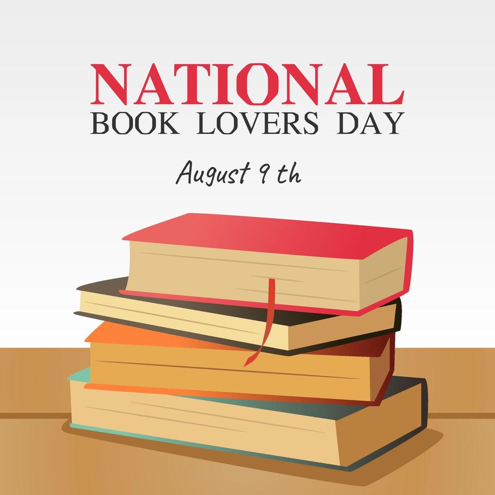 national book lover vector illustration