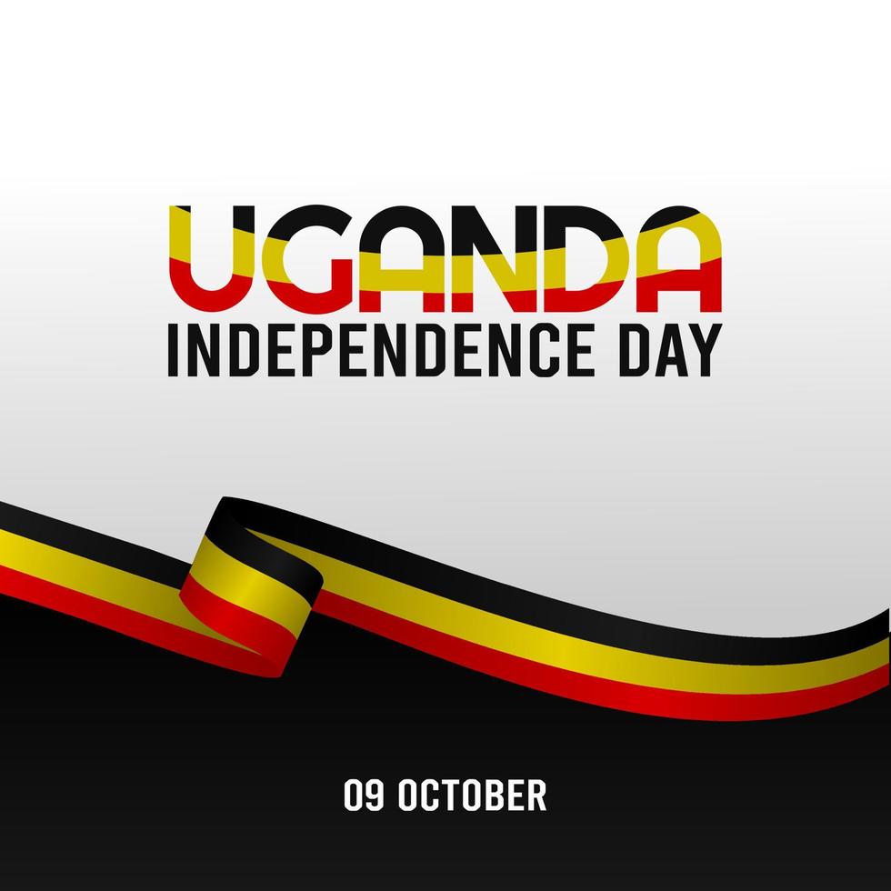 ilustración de vector de día de la independencia de uganda