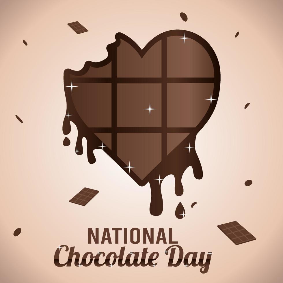 ilustración vectorial del día nacional del chocolate vector