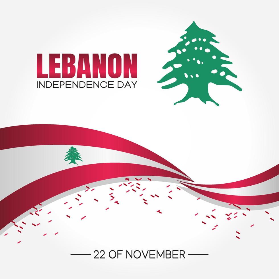 Lebanon independence day vector illustration