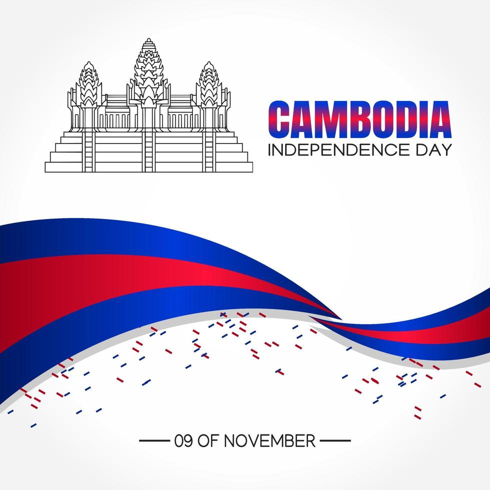 Cambodia independence day vector illustration