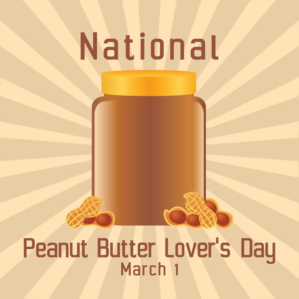 national peanut butter lovers day vector illustration