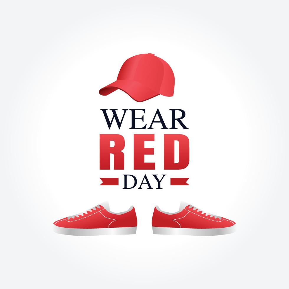 wear red day vector illustration