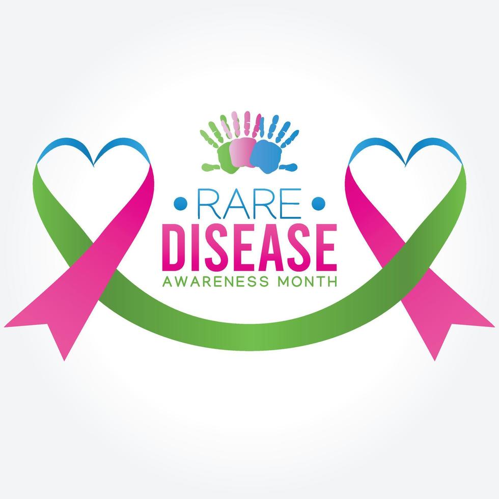 RARE disease awareness month vector illustration