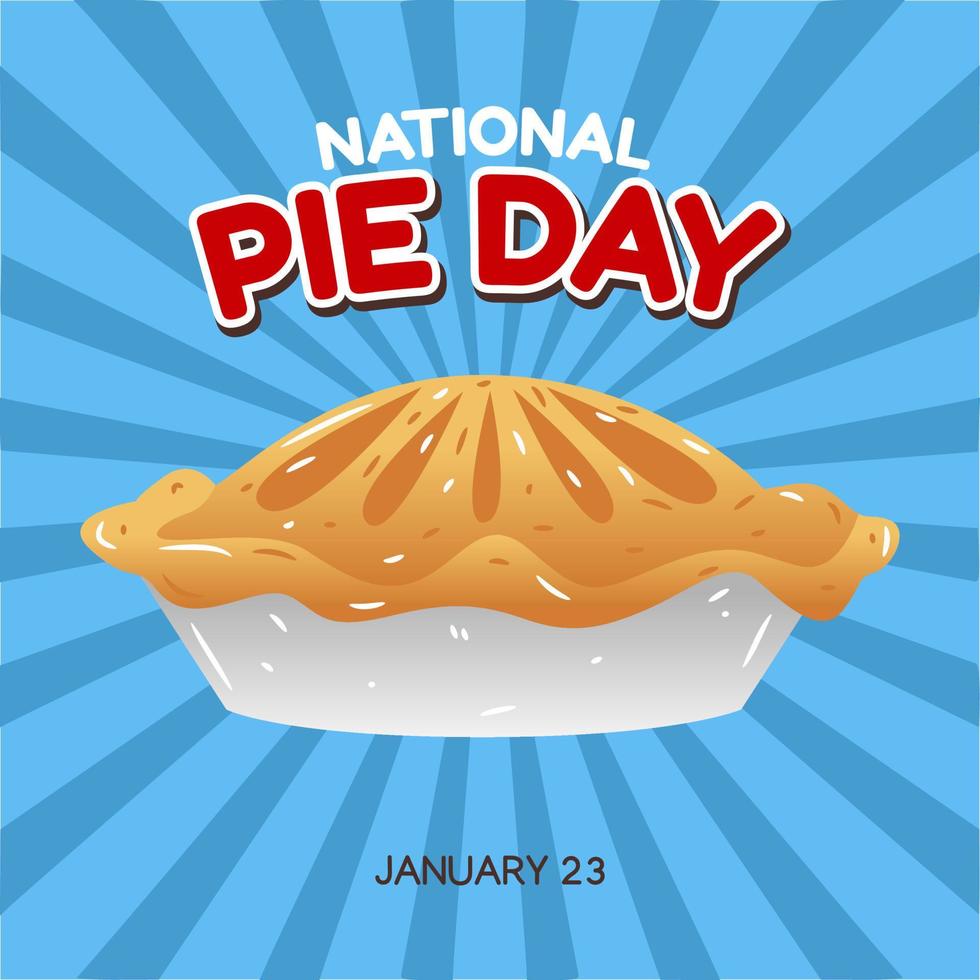 national pie day vector illustration