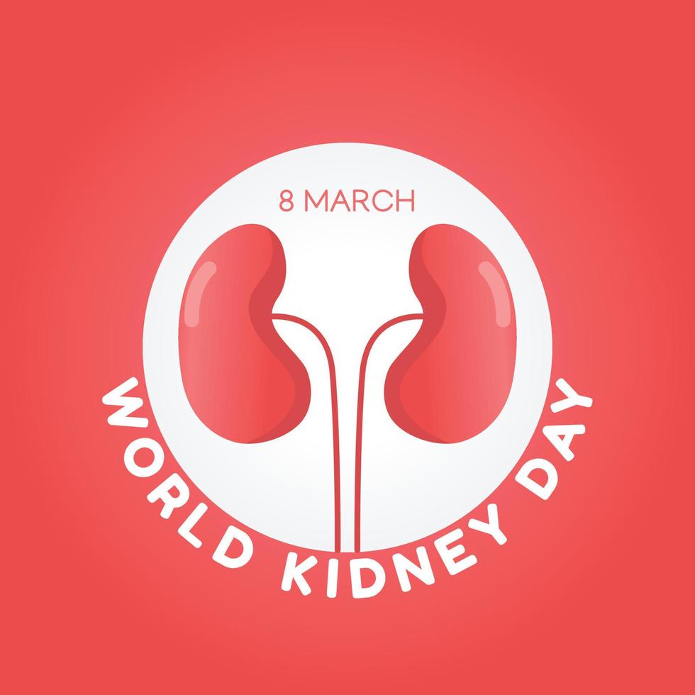 world kidney day vector illustration