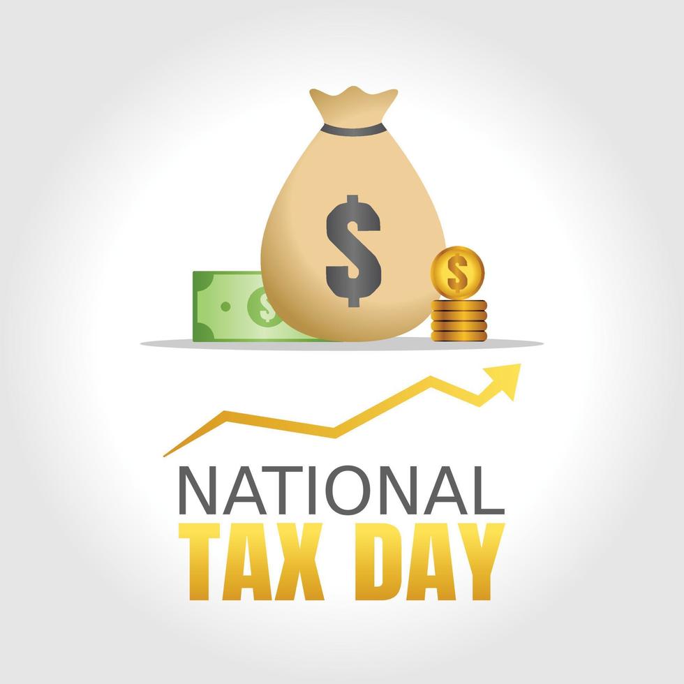 National tax day vector illustration