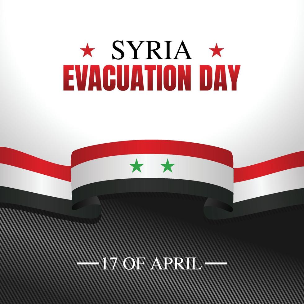 Syria evacuation day vector illustration