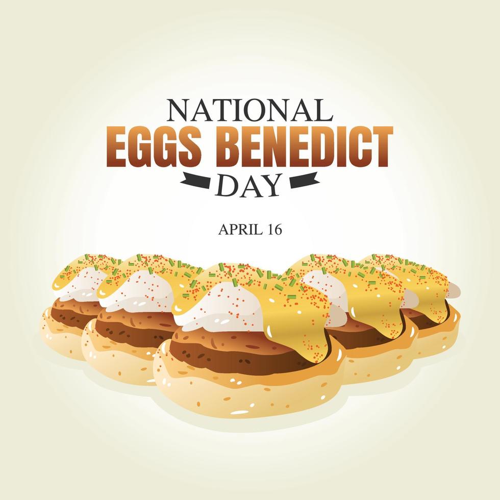 huevos nacionales benedict day vector illustration