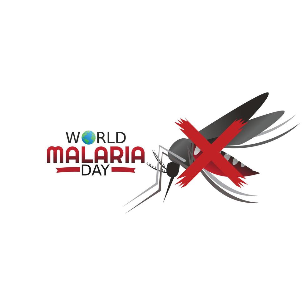 ilustración vectorial del día mundial de la malaria vector