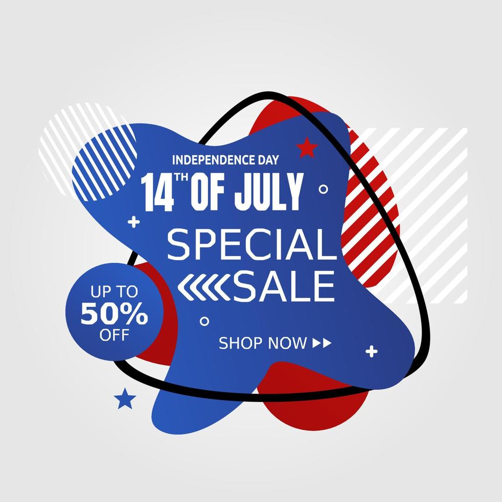 USA independece Day sale vector illustration