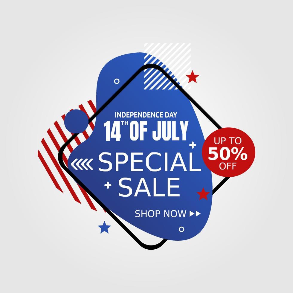 USA independece Day sale vector illustration