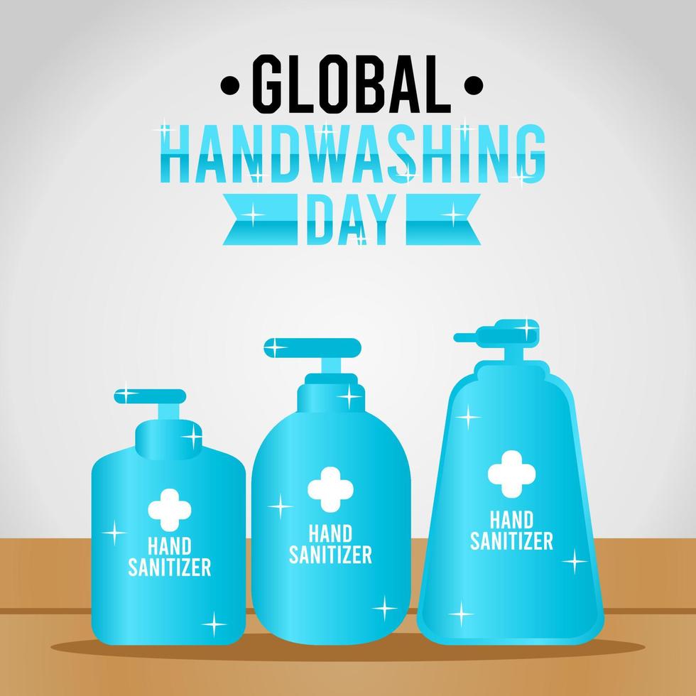 Ilustración de vector de día mundial del lavado de manos