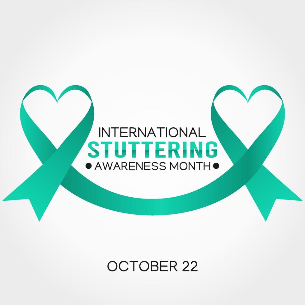 international stuttering awareness month vector illustration