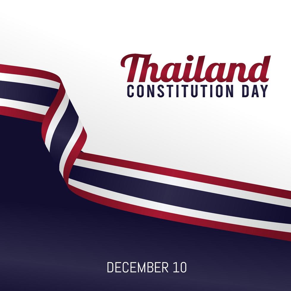 ilustración de vector de día de la constitución de tailandia