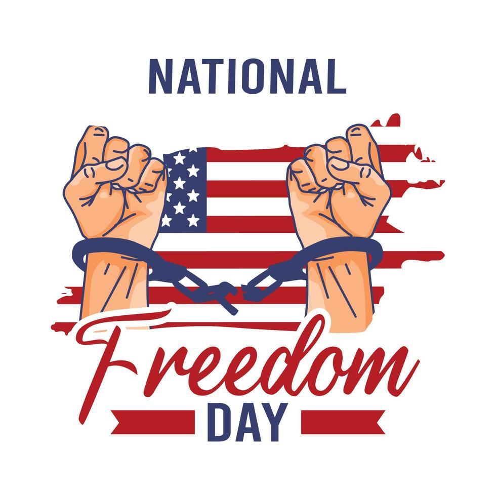 national freedom day vector illustration