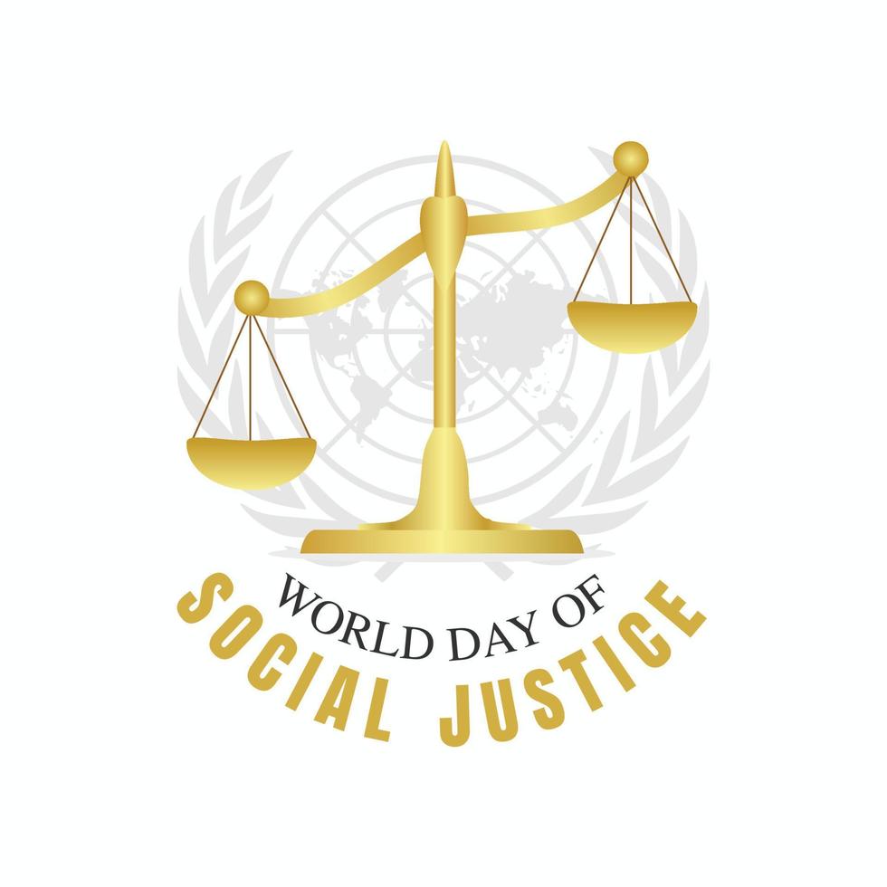 día mundial de la justicia social ilustración vectorial vector