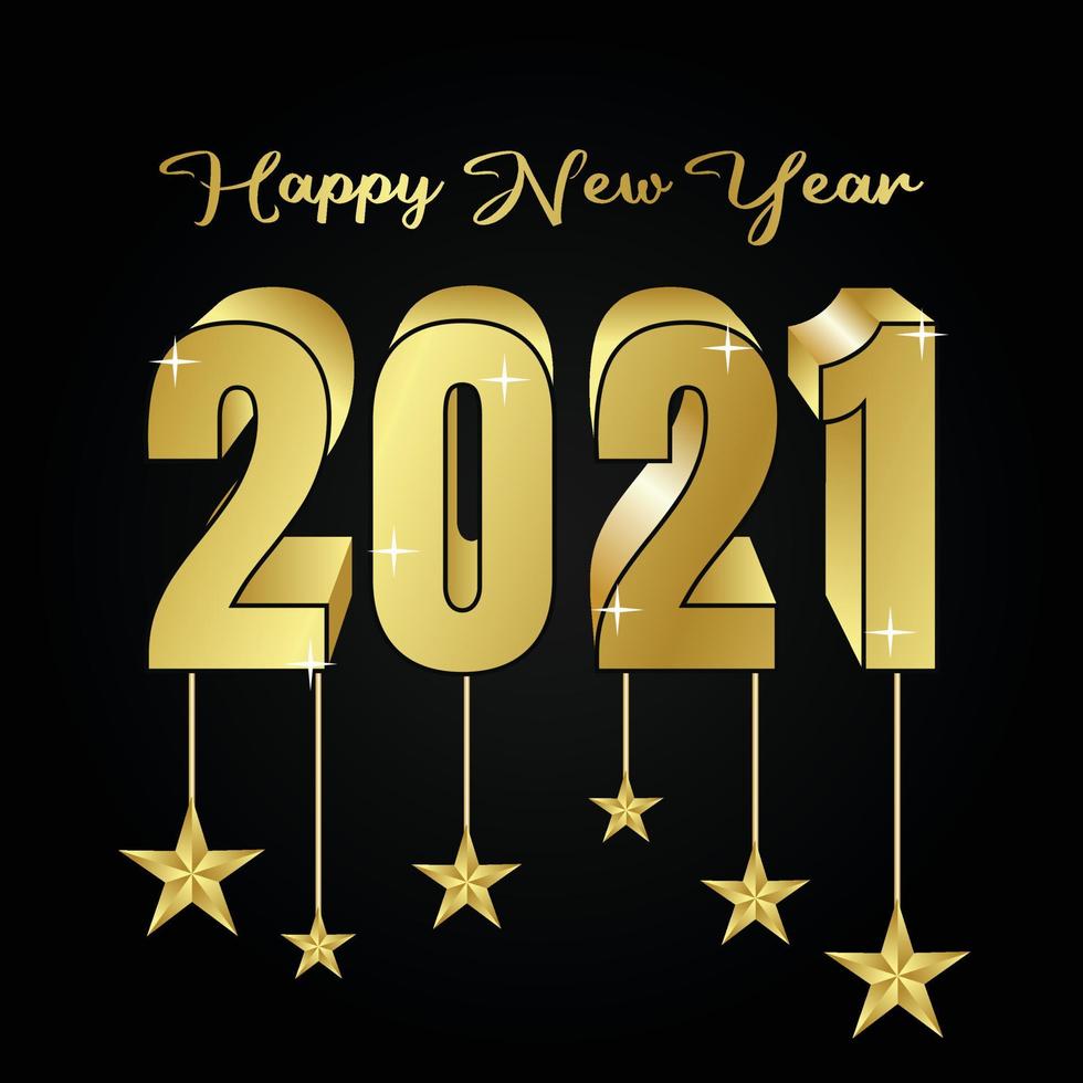 happy new year 2021 vector illustration