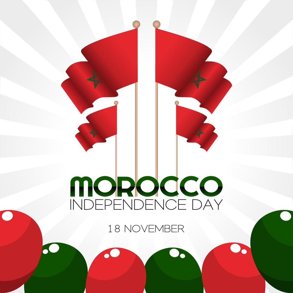 Morocco independence day vector illustration