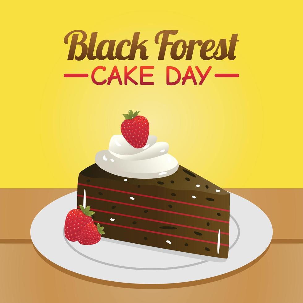 black forest cake day  vector illustration