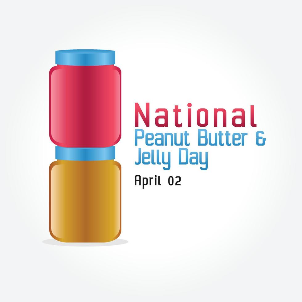 national peanut and jelly day vector illustration