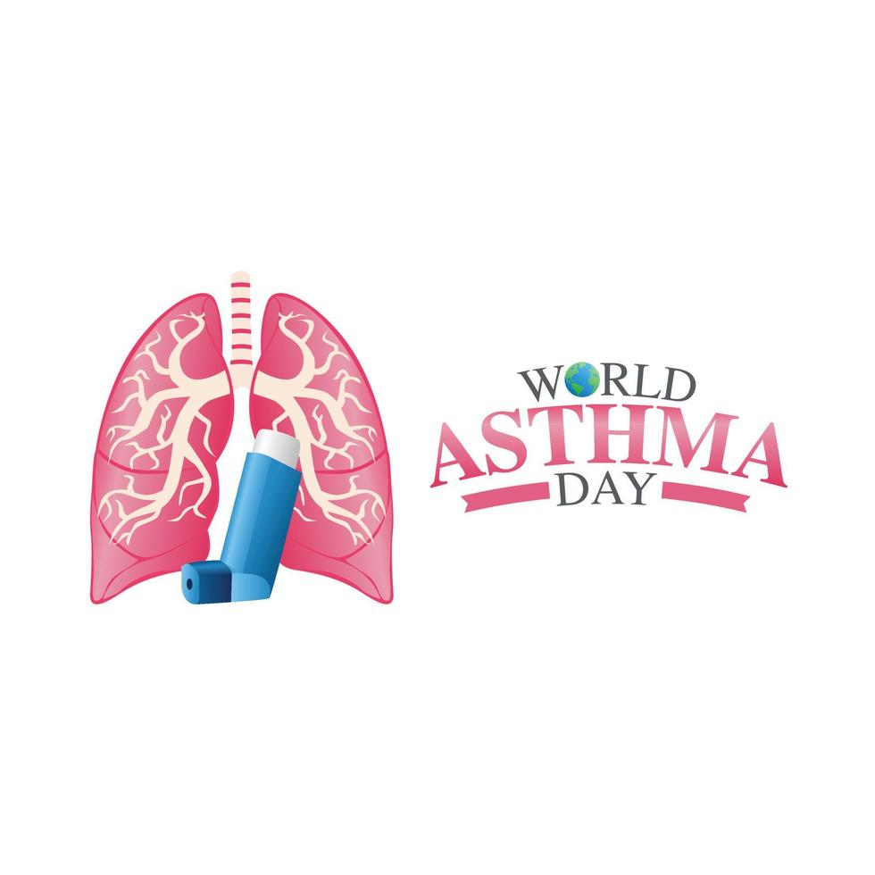 World asthma day vector illustration