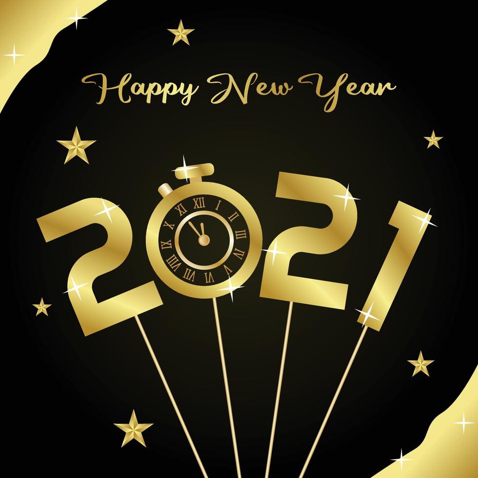 happy new year 2021 vector illustration