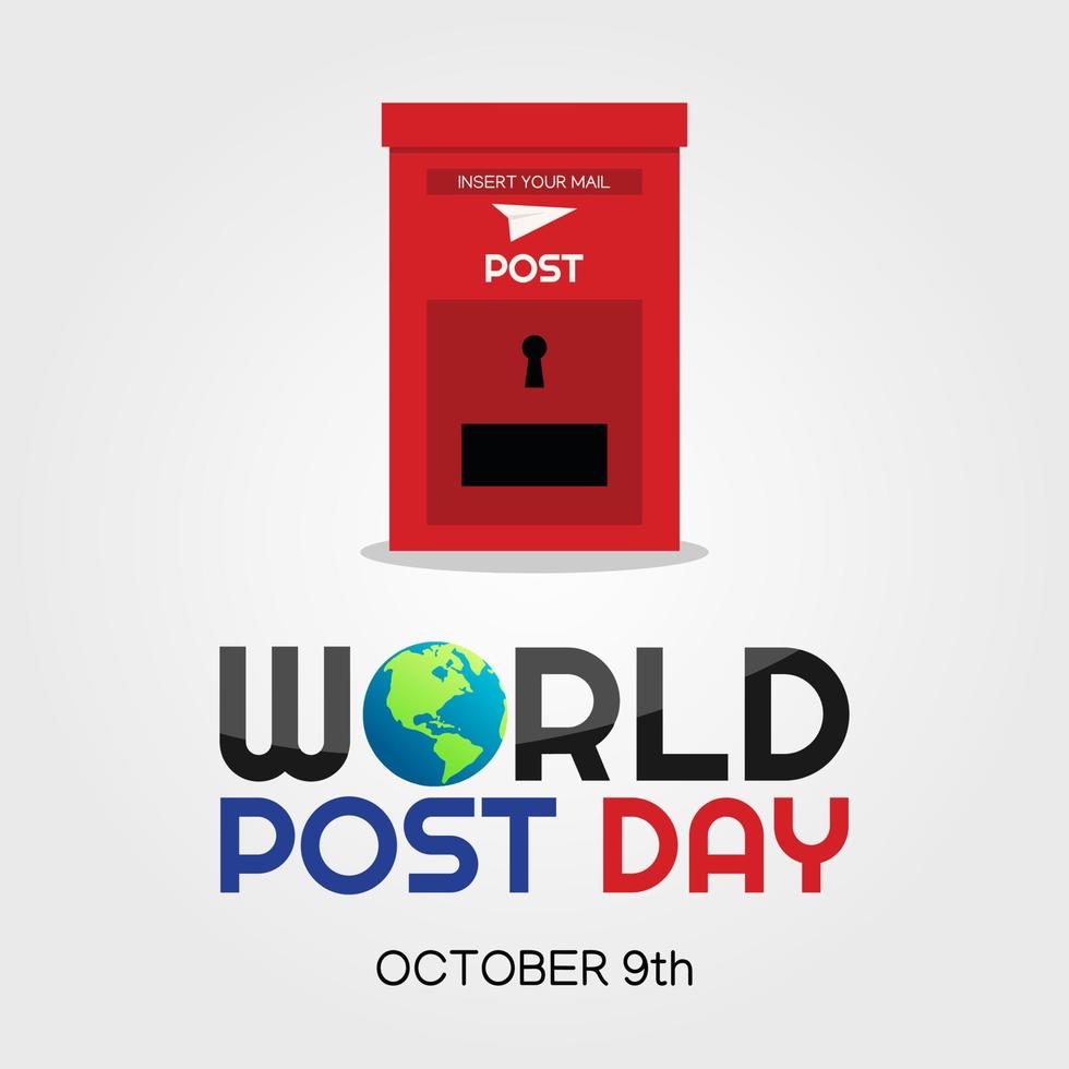 world post day vector illustration