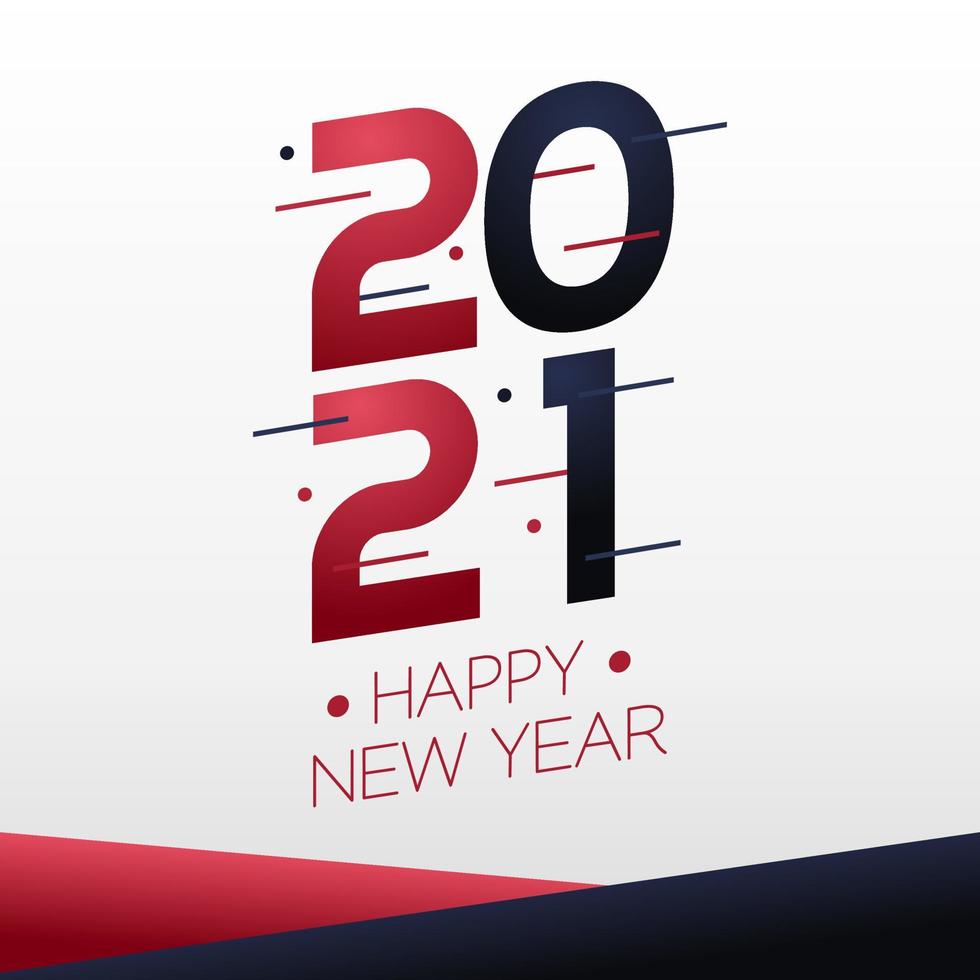 happy new year 2021 vector illustration