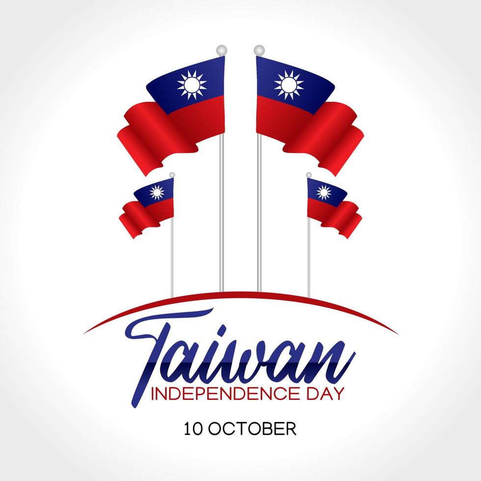 Taiwan independence day vector illustration