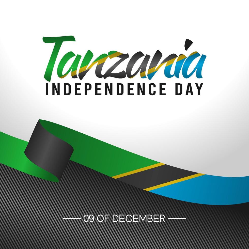 ilustración de vector de día de la independencia de tanzania