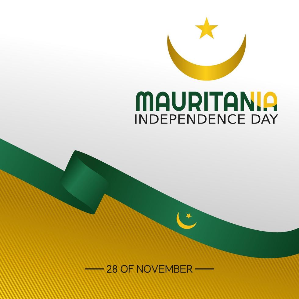 ilustración de vector de día de la independencia de mauritania