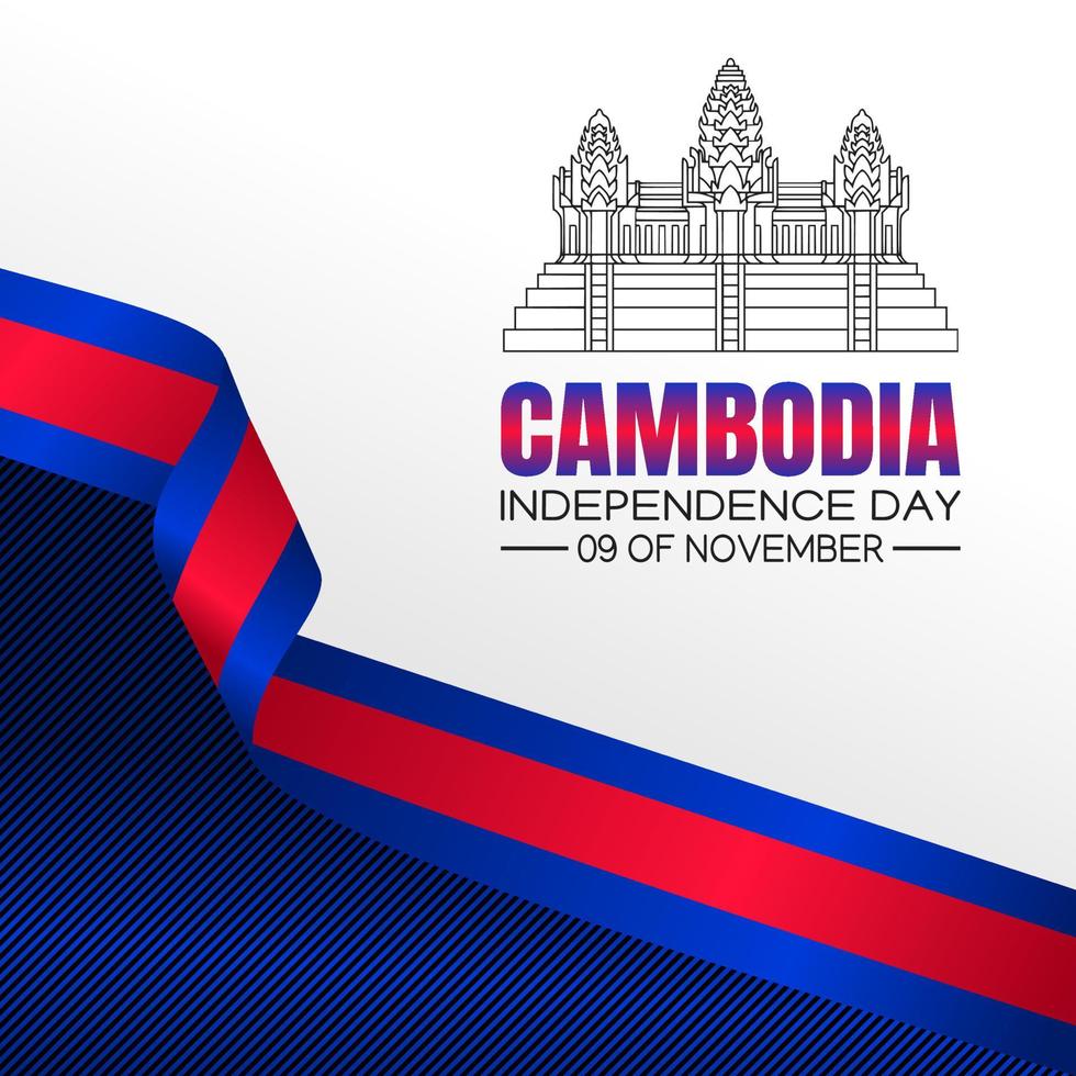 ilustración de vector de día de la independencia de camboya