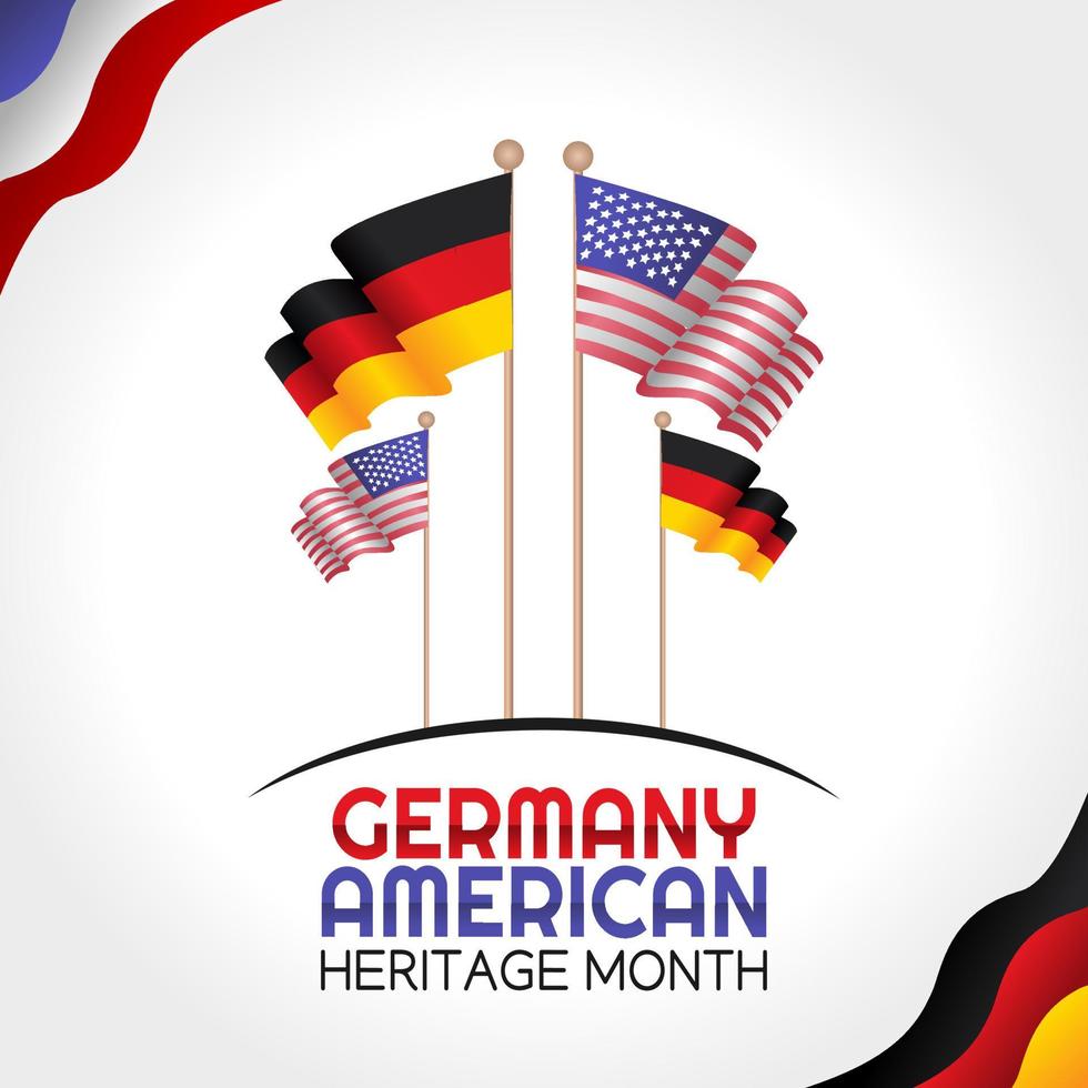 GERMANY - AMERICAN heritage month vector illustration