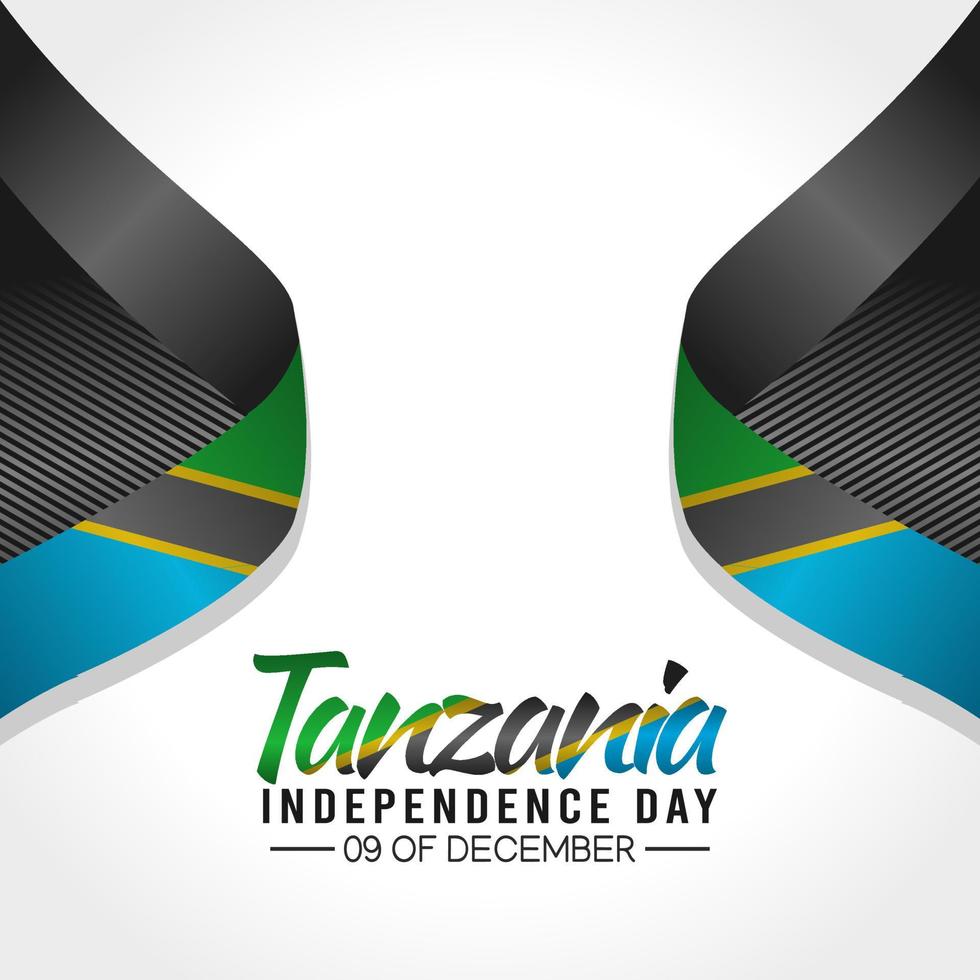 ilustración de vector de día de la independencia de tanzania