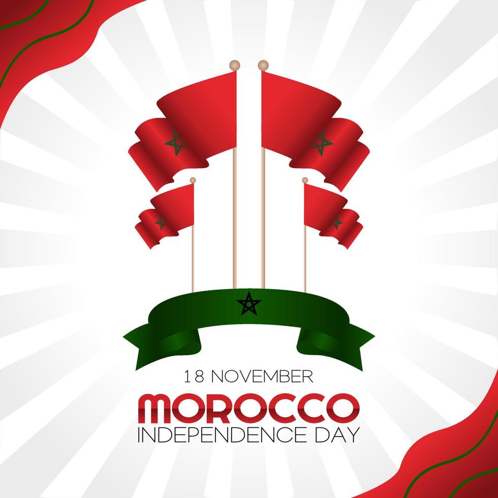 Morocco independence day vector illustration