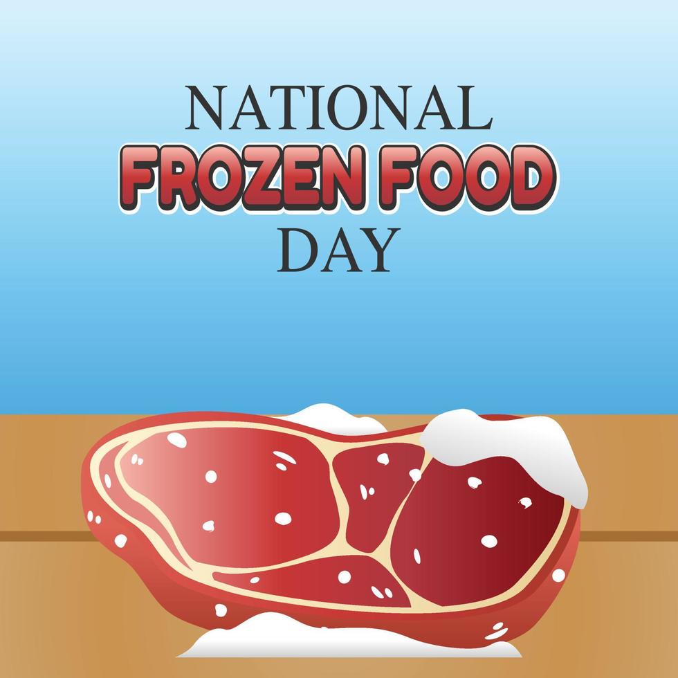 National frozen food day vector illustration