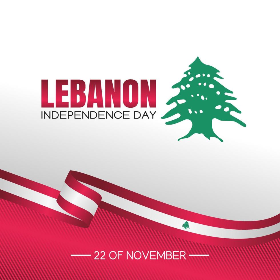 Lebanon independence day vector illustration