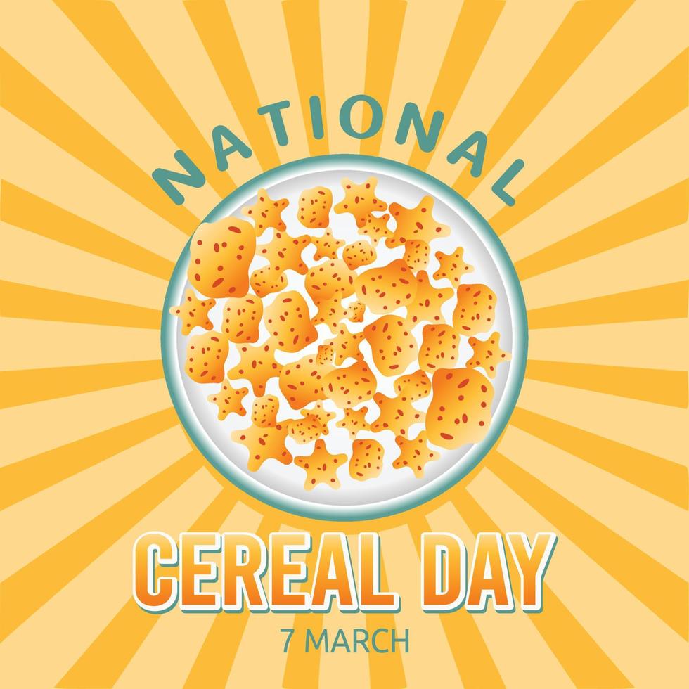 ilustración vectorial del día nacional del cereal vector