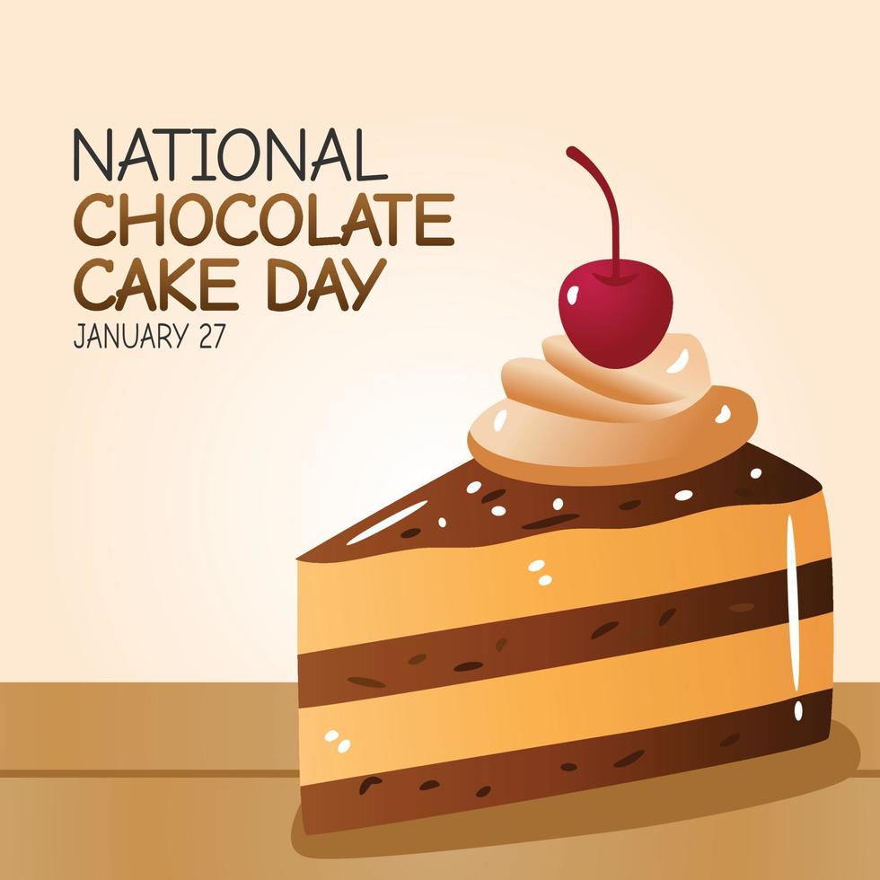 national chocolate cake day vector illustration 5480276 Vector Art at