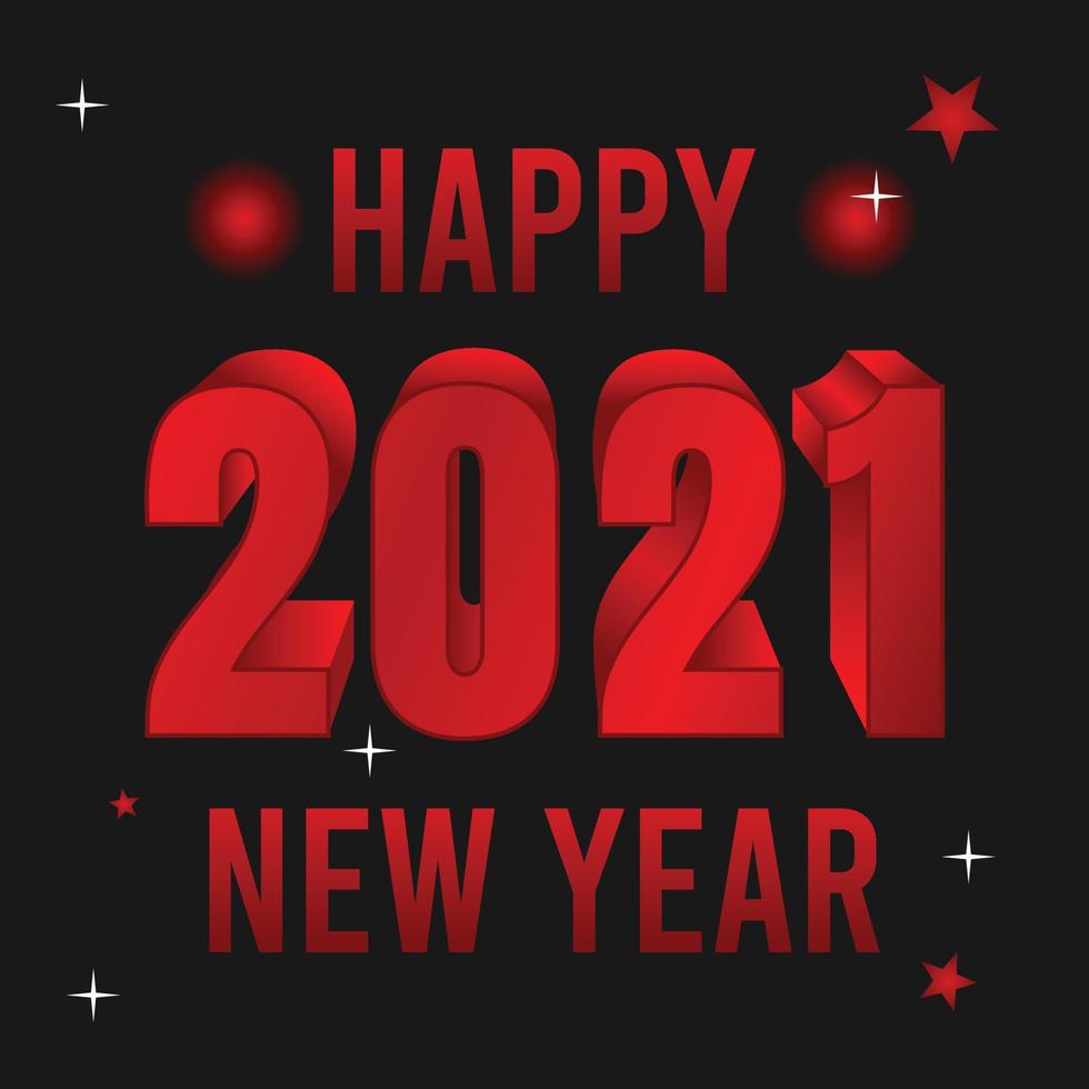 happy new year 2021 vector illustration