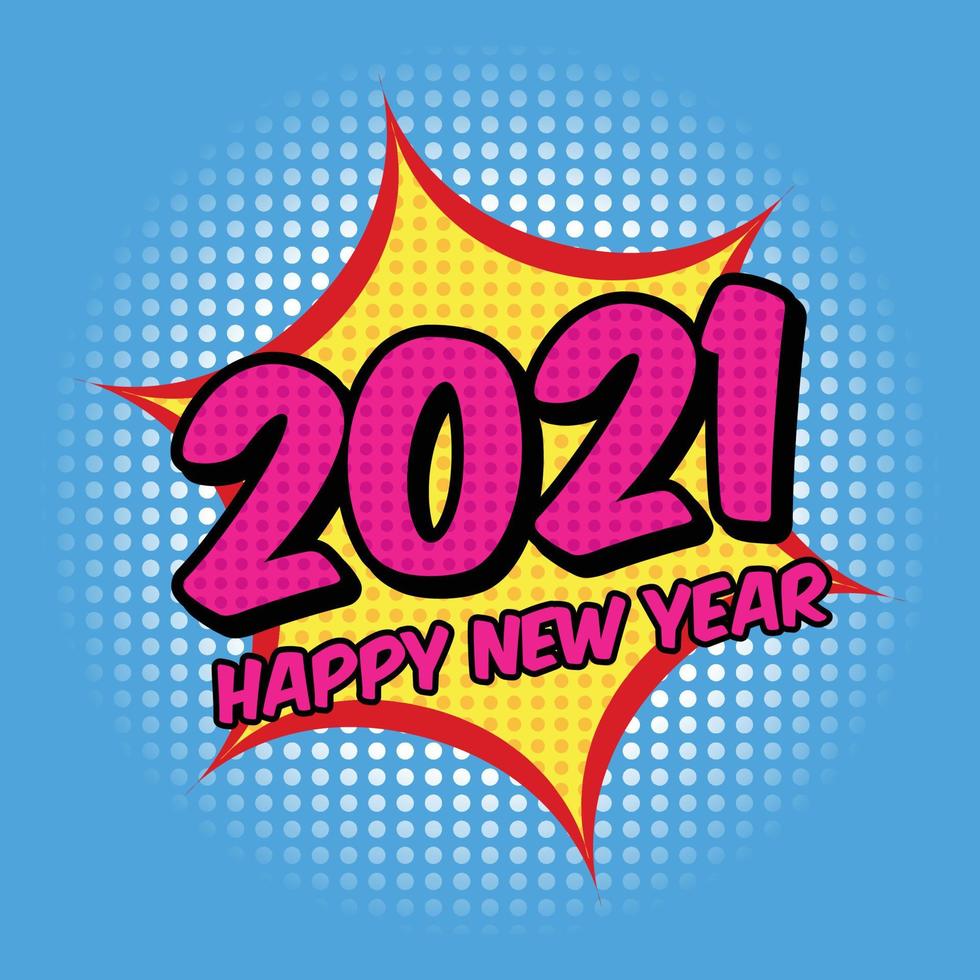 happy new year 2021 vector illustration