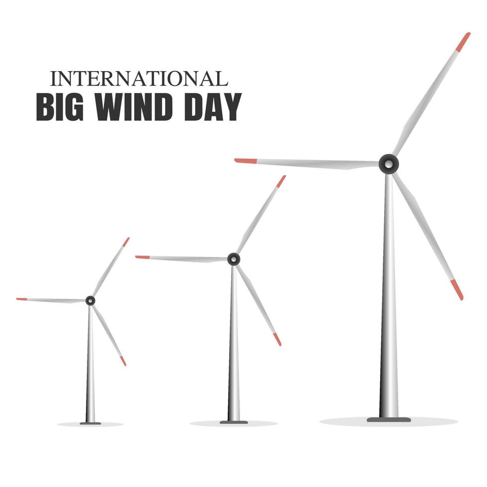 international big wind day vector illustration