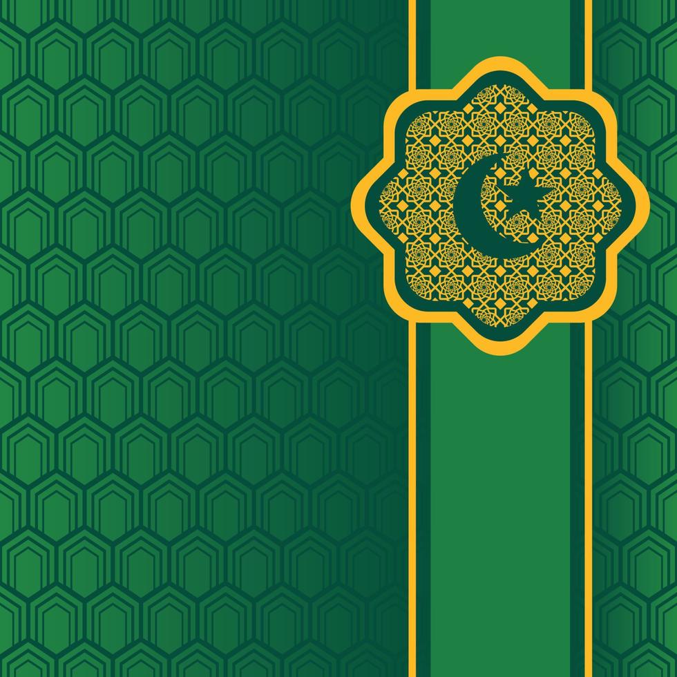 islamic greeting card template vector illustration